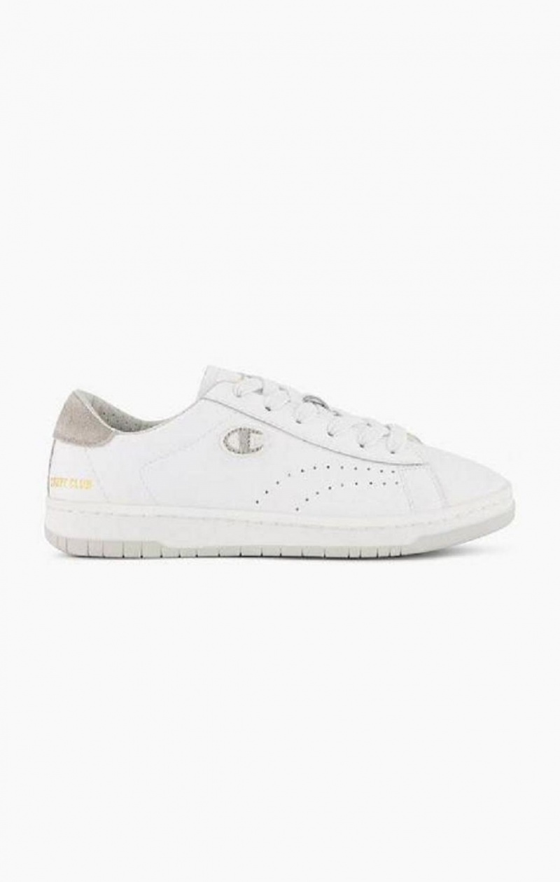 Champion Club Court Colour Back Tab Trainers Joggesko Dame Hvite | 7309-KTUHG