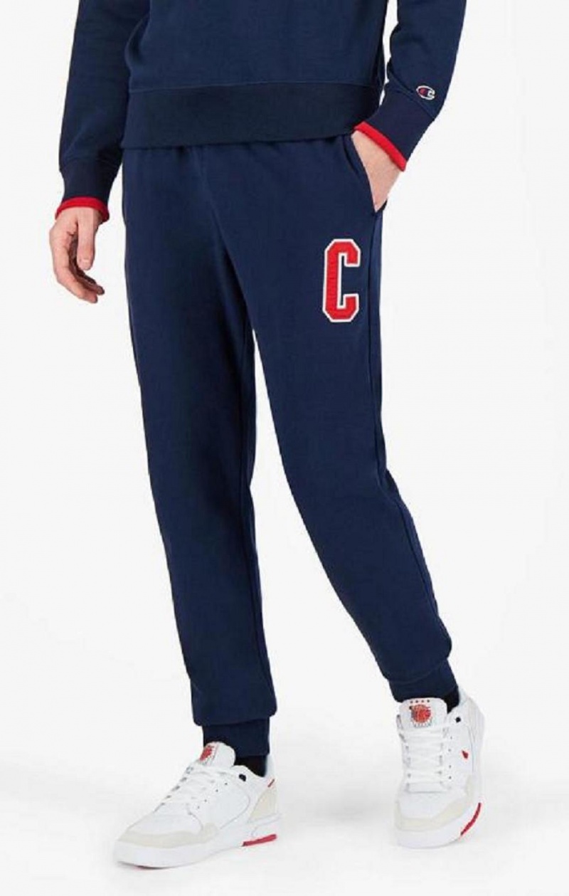 Champion Collegiate C Logo Joggers Joggebukse Herre Mørke Turkis | 9850-ILVHZ