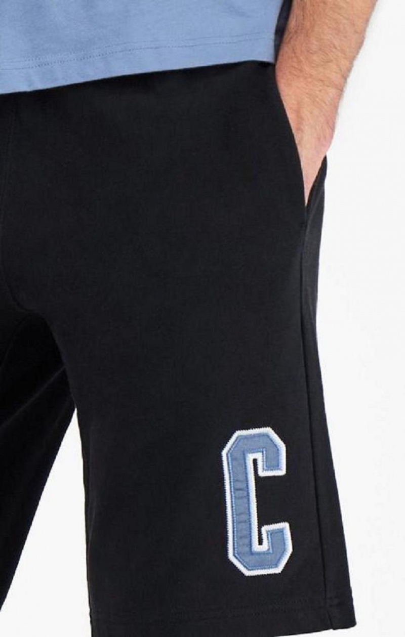 Champion Collegiate C Logo Shorts Shorts Herre Svarte | 3710-ULIHO