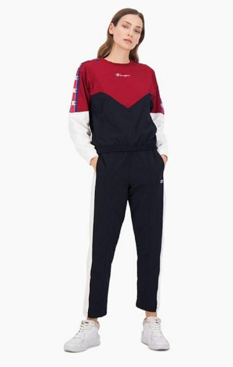 Champion Colour Block Popper Track Pants Joggebukse Dame Svarte | 7103-BTMUR