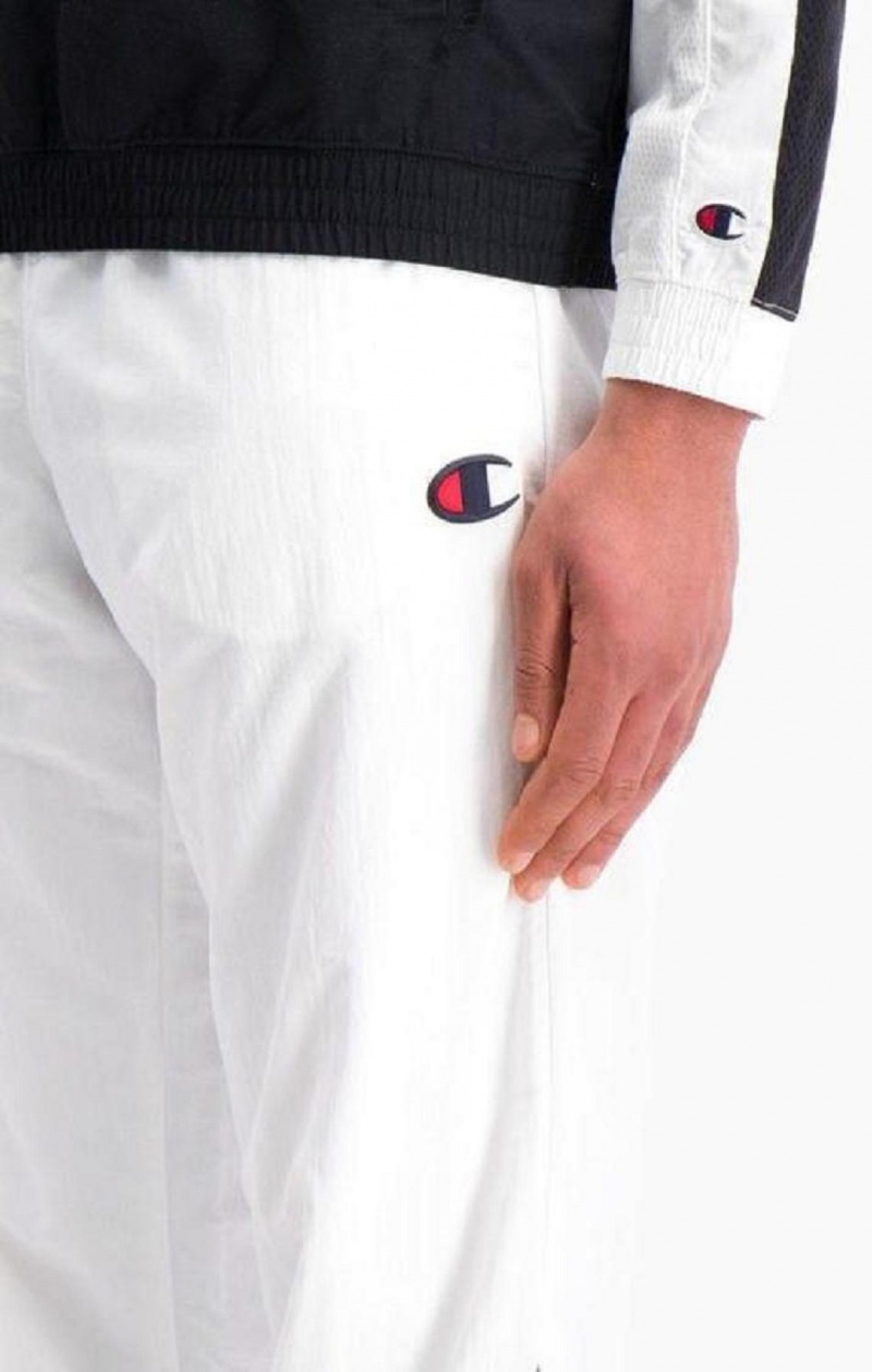 Champion Colour Block Track Pants Joggebukse Herre Hvite | 2859-RNBWM