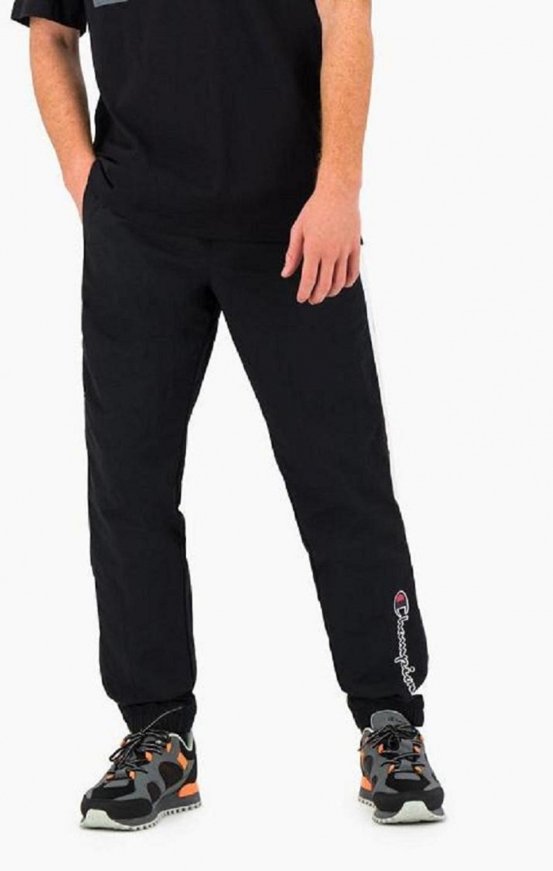 Champion Colour Block Track Pants Joggebukse Herre Svarte | 0397-ZJNDR