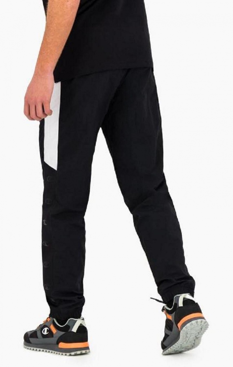 Champion Colour Block Track Pants Joggebukse Herre Svarte | 0397-ZJNDR