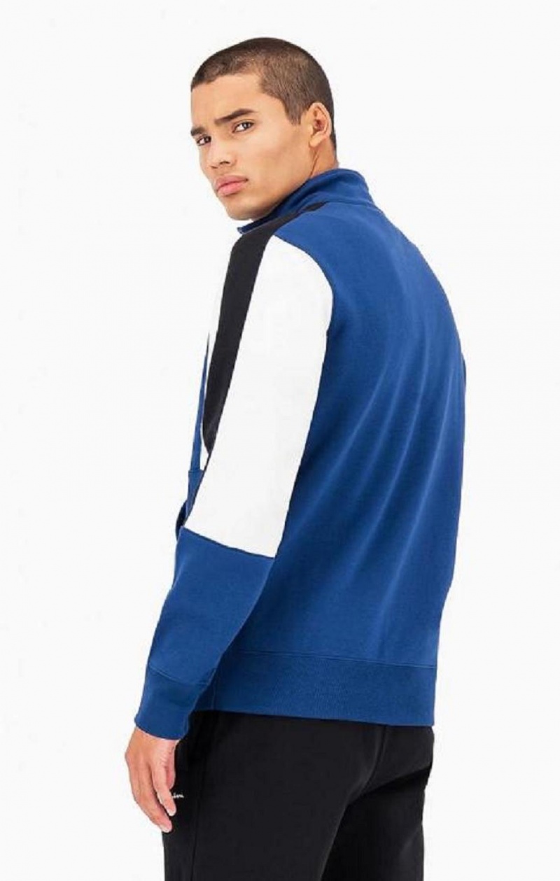 Champion Contrast Colour Block Script Logo Tracksuit Treningsdress Herre Blå | 4067-BJAUP