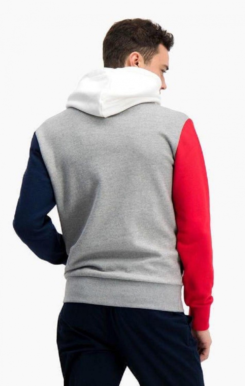 Champion Contrast Colour Block Sleeve Hoodie Hettegenser Herre Mørke Grå | 4297-XYRNW