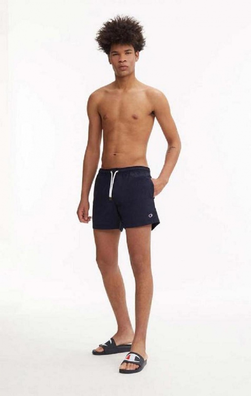 Champion Contrast Seam Detail Swim Shorts Badetøy Herre Mørke Blå | 1853-YJBTK