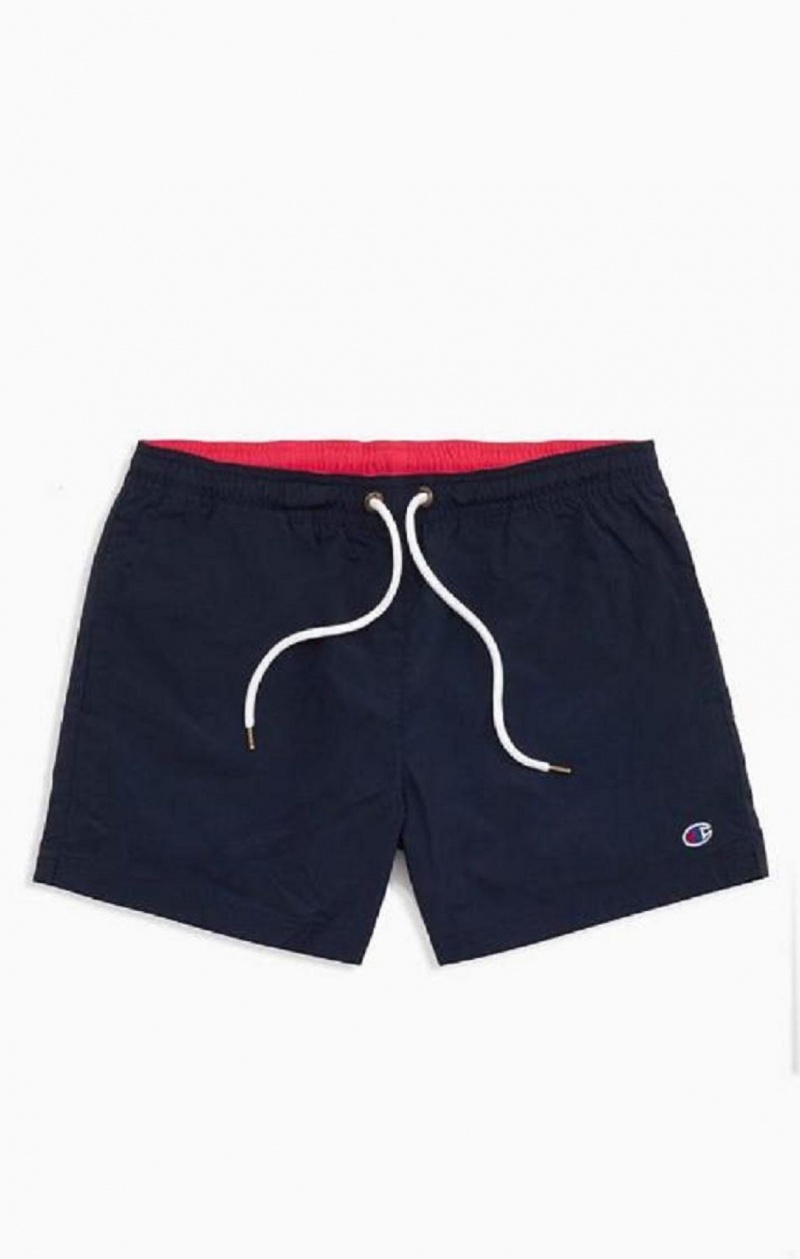 Champion Contrast Seam Detail Swim Shorts Badetøy Herre Mørke Blå | 1853-YJBTK