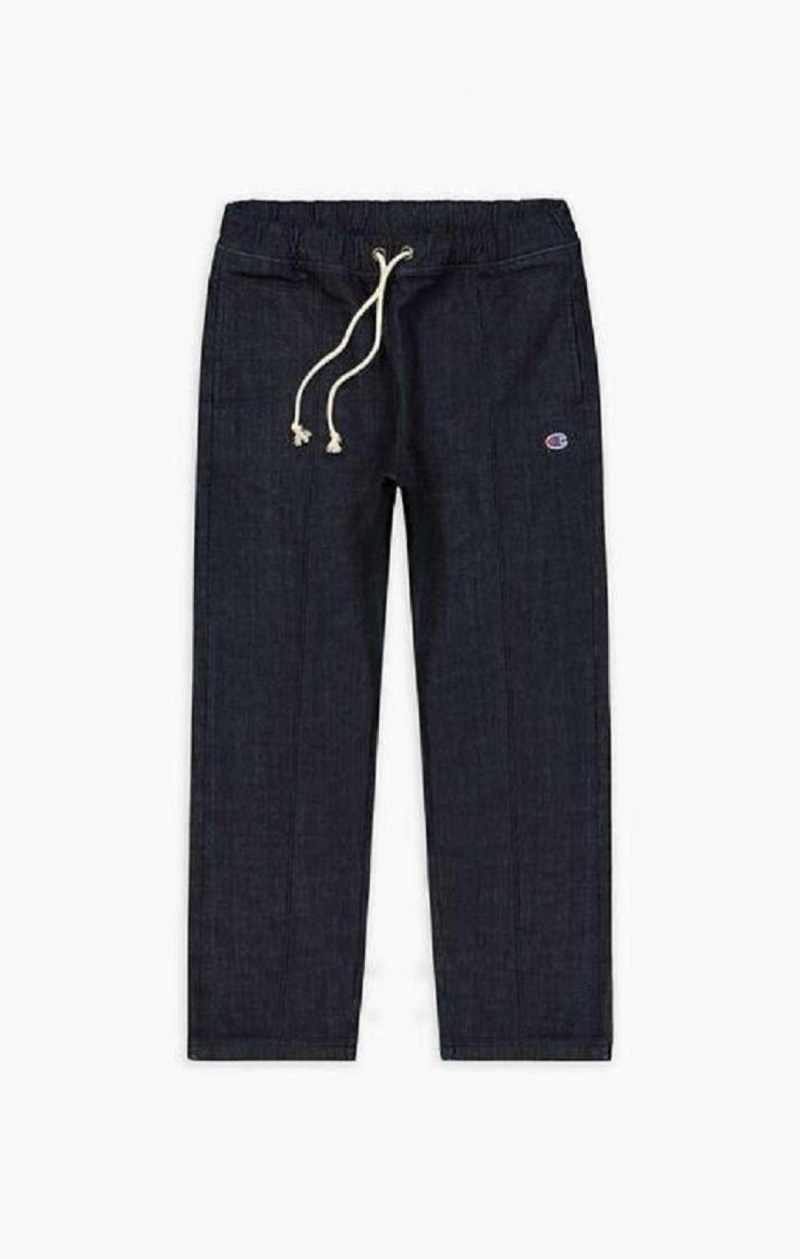 Champion Denim Rett Leg Joggers Joggebukse Herre Mørke Blå | 5093-YIUFJ