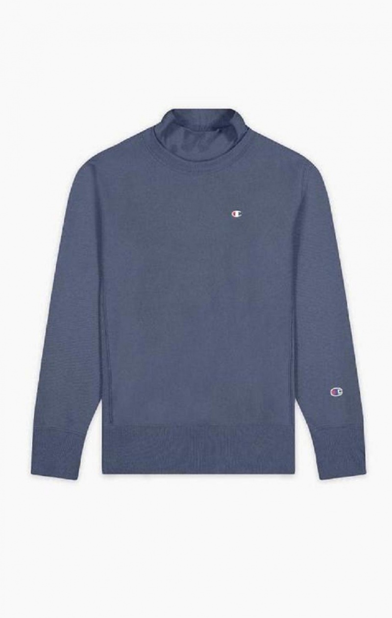 Champion Double Layer Reverse Weave Sweatshirt Gensere Herre Mørke Turkis | 7394-NAFCW