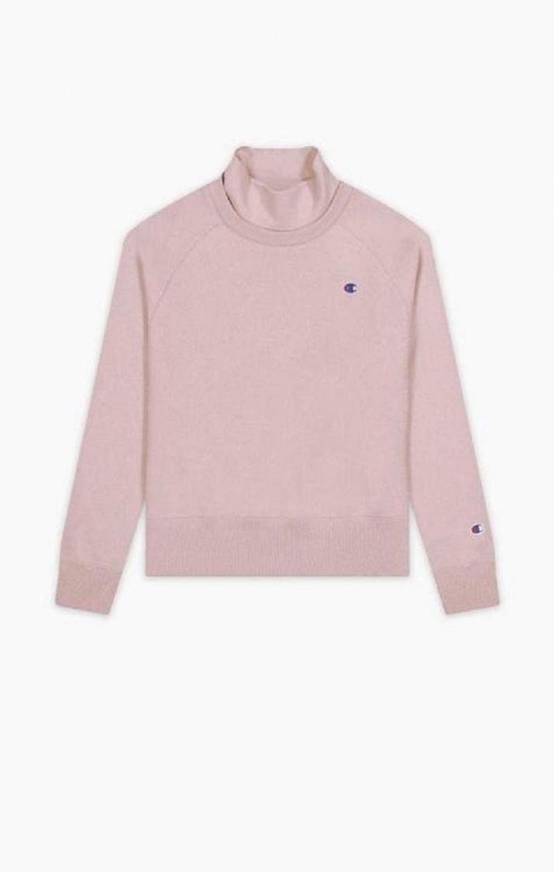 Champion Double Layer Reverse Weave Sweatshirt Gensere Dame Rosa | 1835-YZGRD