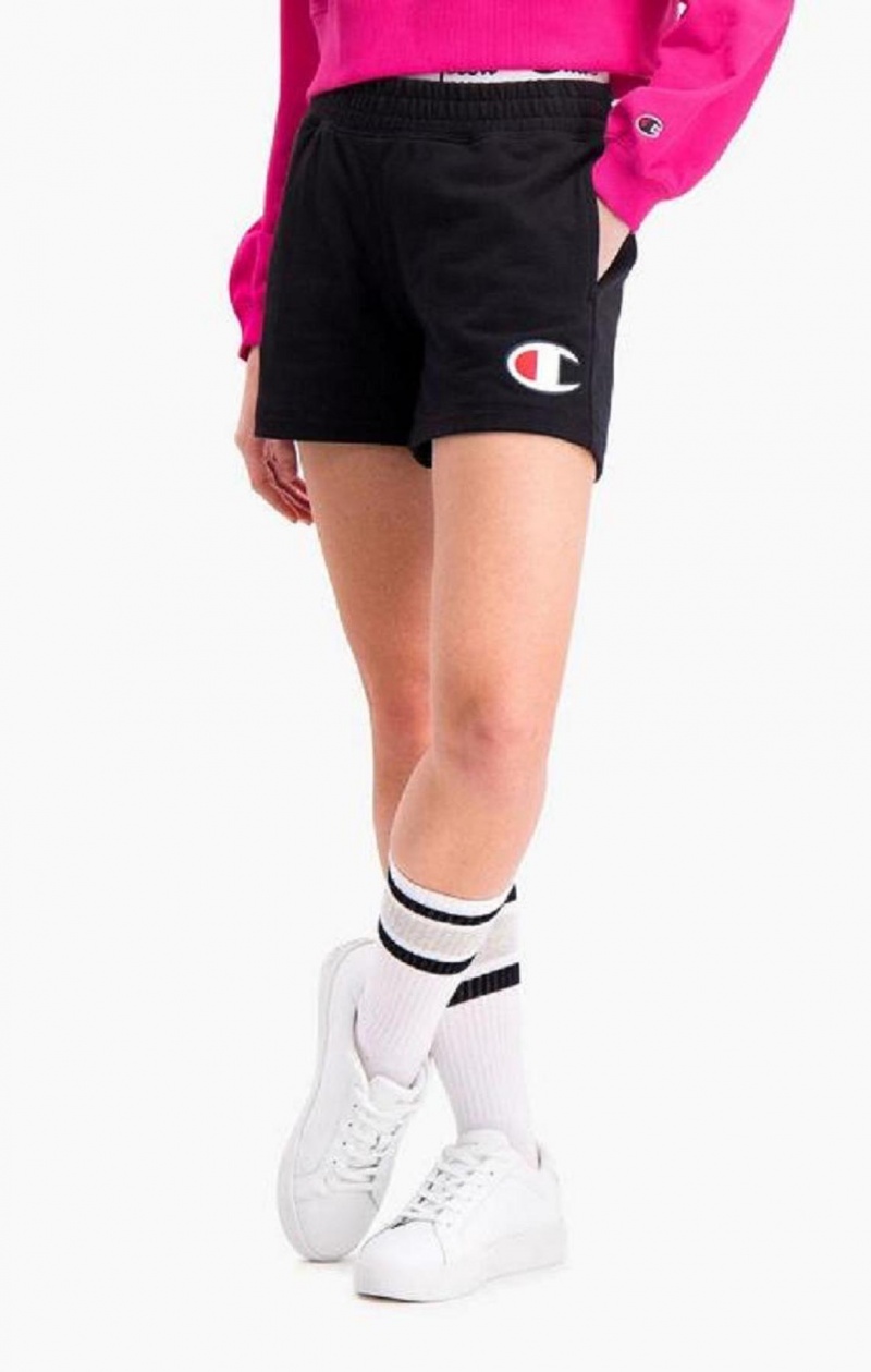 Champion Double Waistband Shorts Shorts Dame Svarte | 7365-ASXTB