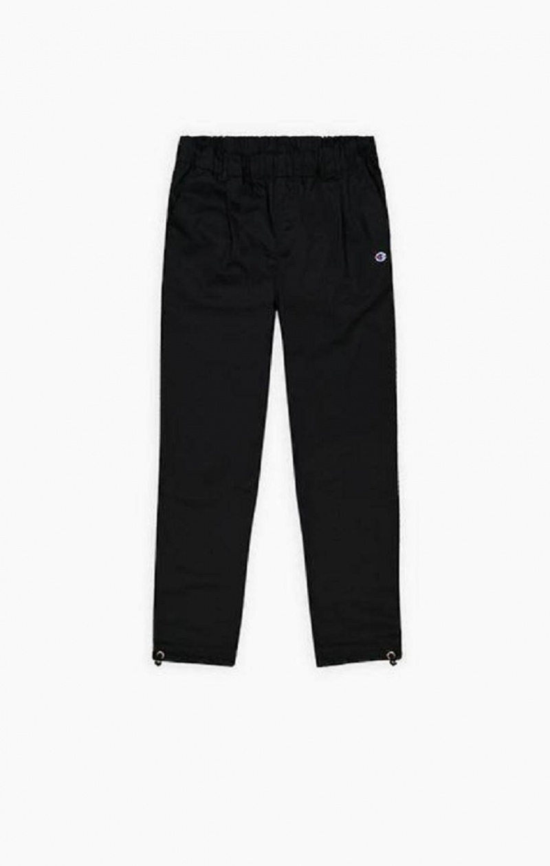 Champion Drawstring Cuffed Woven Joggers Joggebukse Herre Svarte | 5082-BEIMU