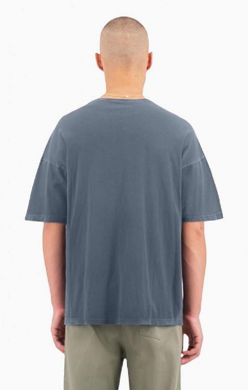 Champion Drop Shoulder T-Shirt T-skjorte Herre Mørke Turkis | 1625-VCAYX