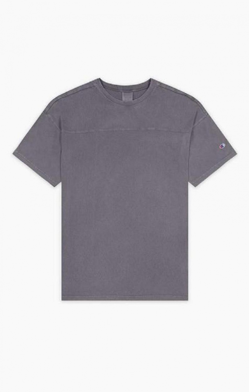 Champion Drop Shoulder T-Shirt T-skjorte Herre Mørke Turkis | 1625-VCAYX