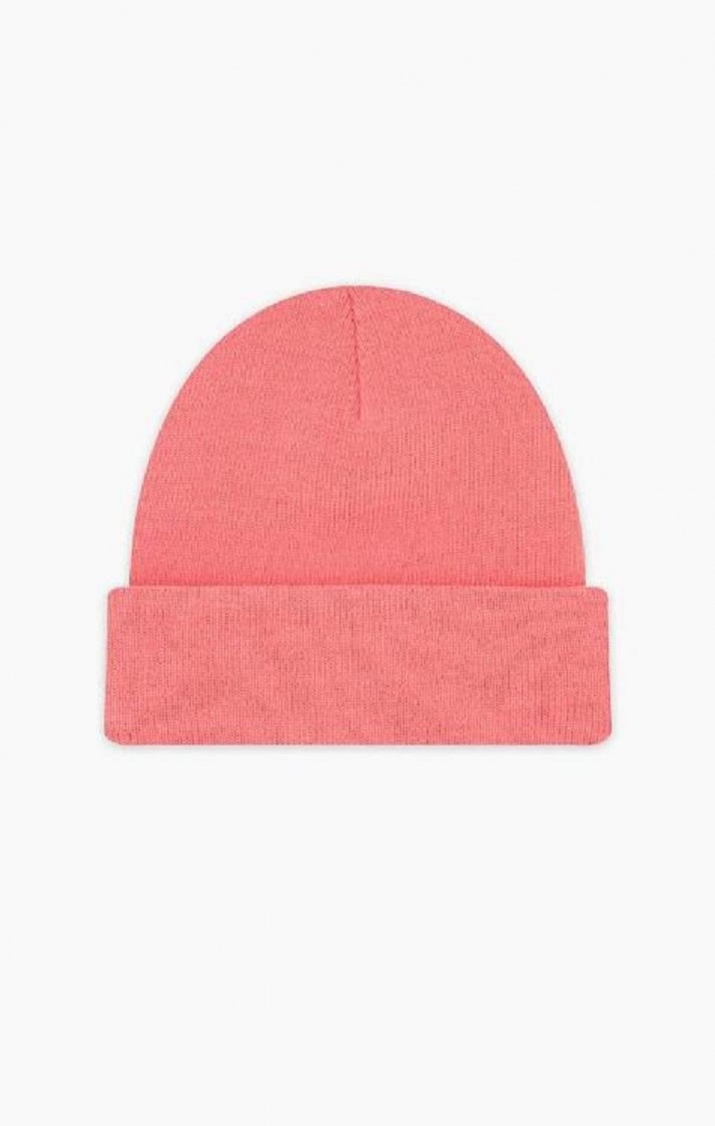 Champion Embroidered Script Logo Beanie Hat Hatt Dame Rosa | 9703-IUSFY