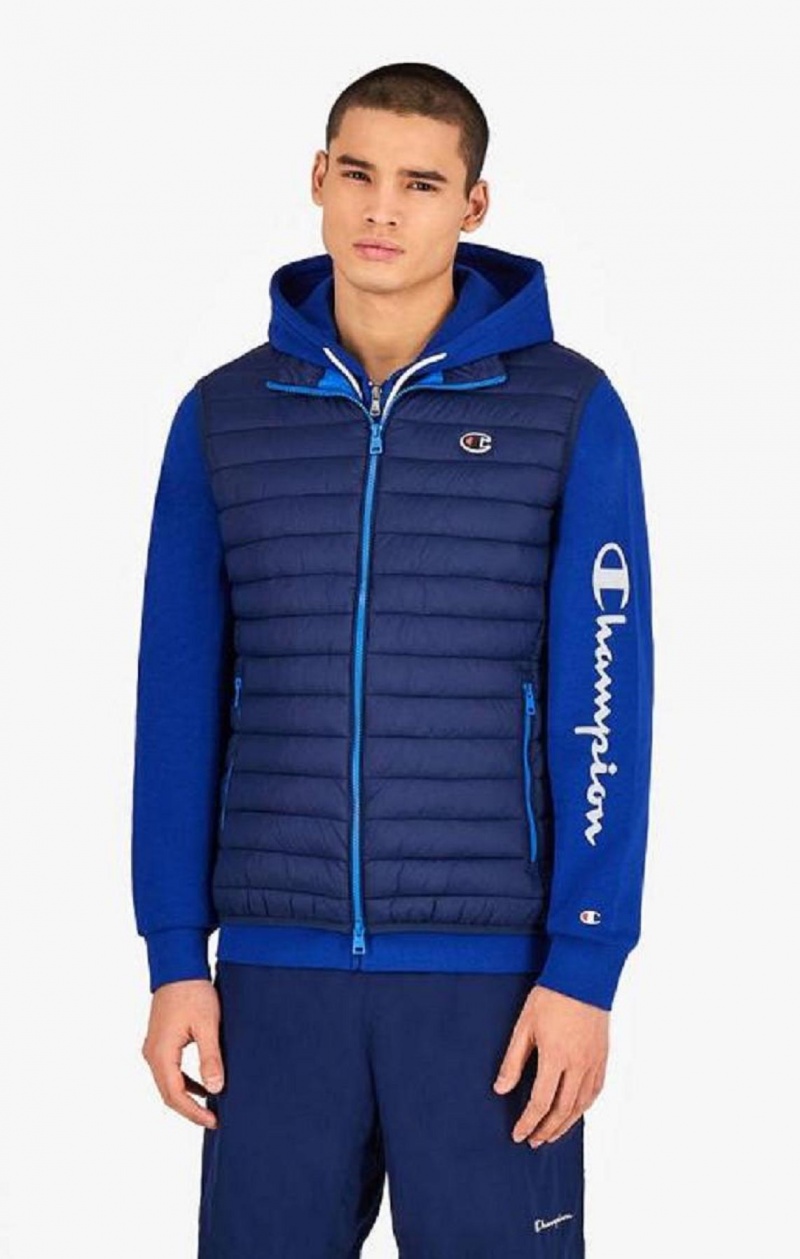 Champion Ermeløse Paneled Gilet Jakker Herre Mørke Blå | 6310-SMKQP