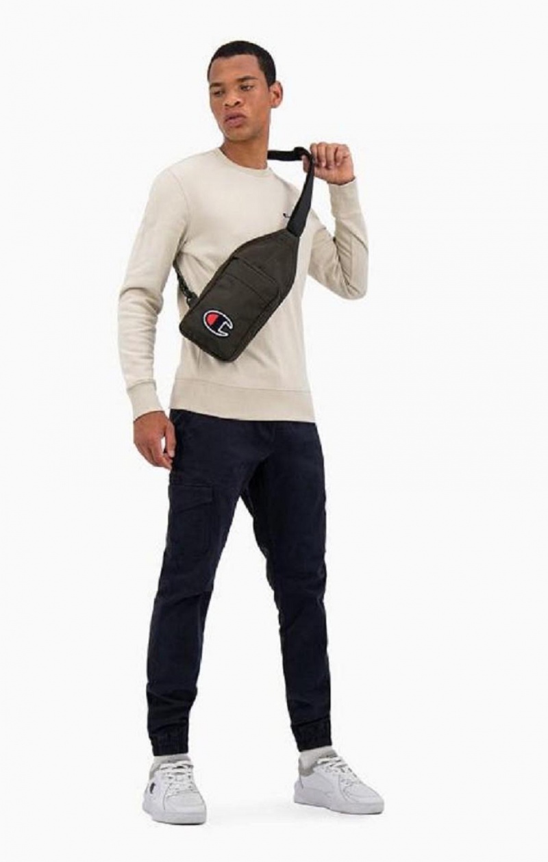 Champion Felt C Logo Shoulder Bag Vesker Dame Grønn | 5046-KINRQ