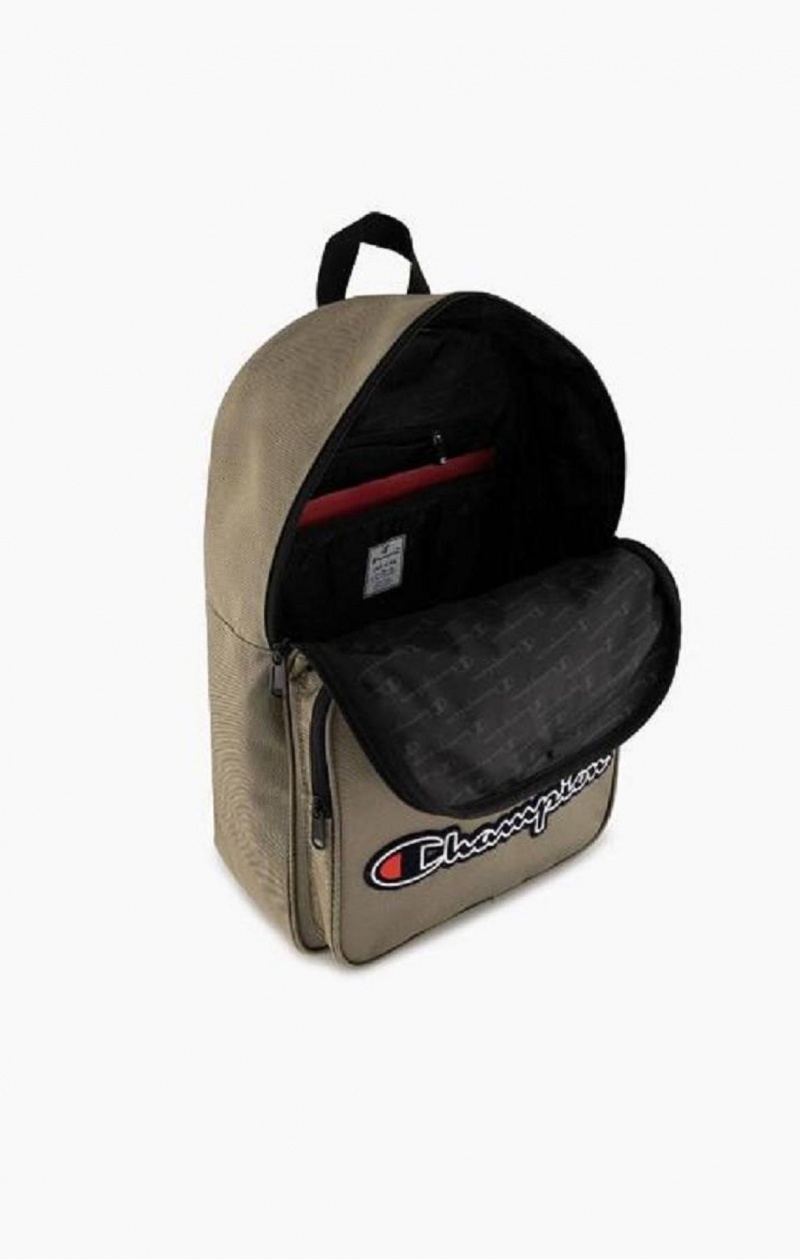 Champion Felt Script Logo Air Mesh Backpack Vesker Herre Brune | 0473-ZJAFH