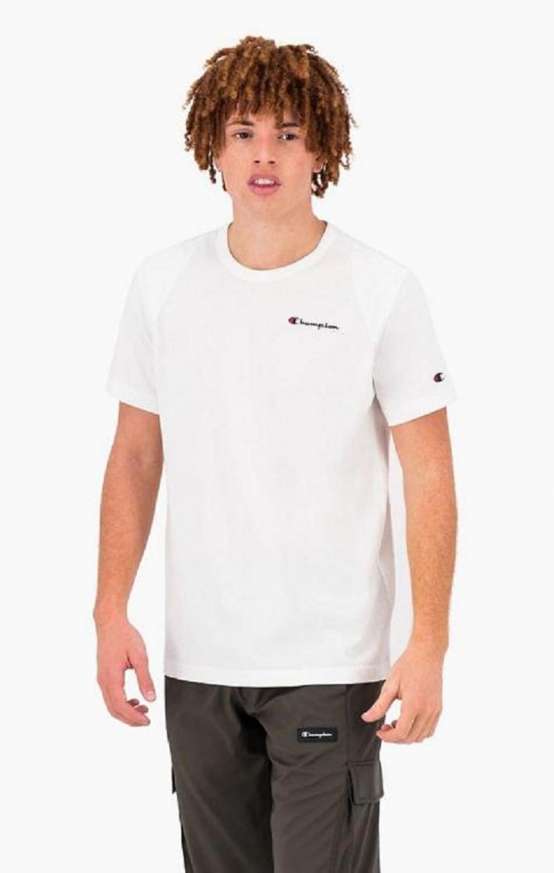 Champion Grafiske Logo Print Polstret Insert T-Shirt T-skjorte Herre Hvite | 5708-XVJBL