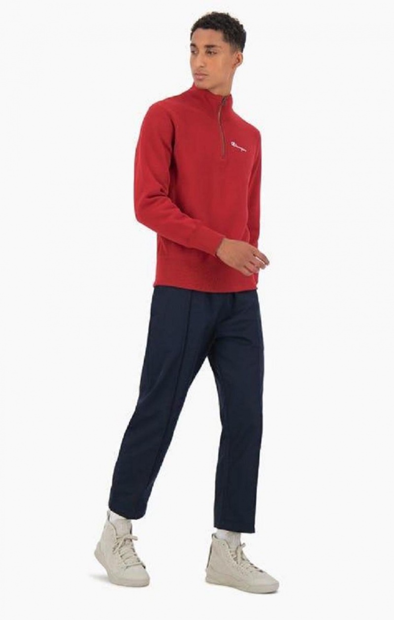 Champion Half Zip-Up Reverse Weave Sweatshirt Gensere Herre Burgunder | 8034-RTHVP