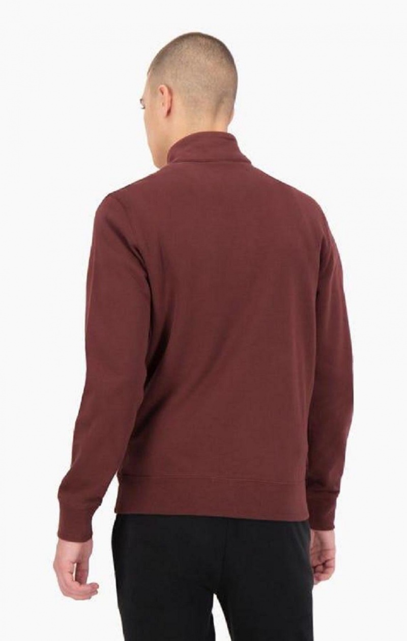 Champion Half Zip-Up Semsket Skinn C Sweatshirt Gensere Herre Brune | 8246-DHAET