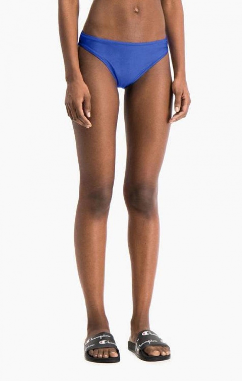 Champion High Leg Bikini Bottoms Badetøy Dame Blå | 4901-FNUET