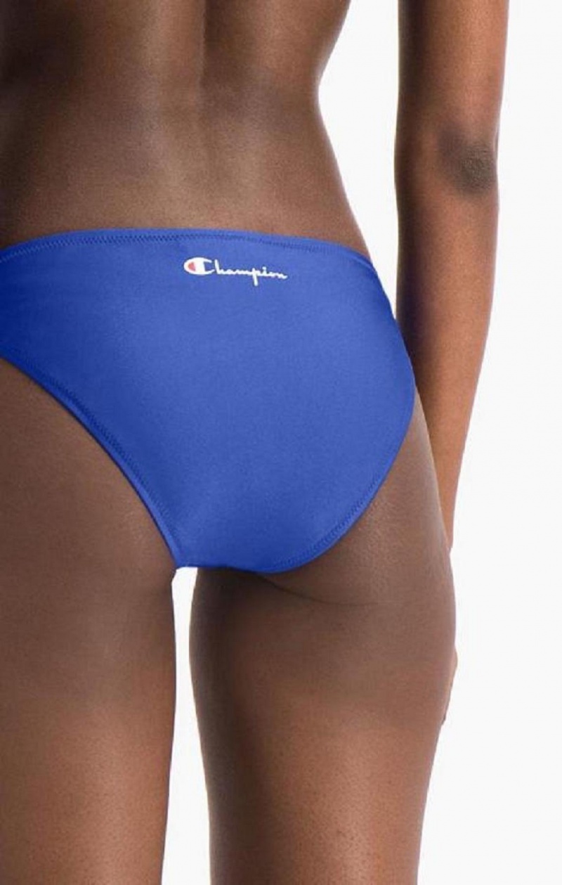 Champion High Leg Bikini Bottoms Badetøy Dame Blå | 4901-FNUET