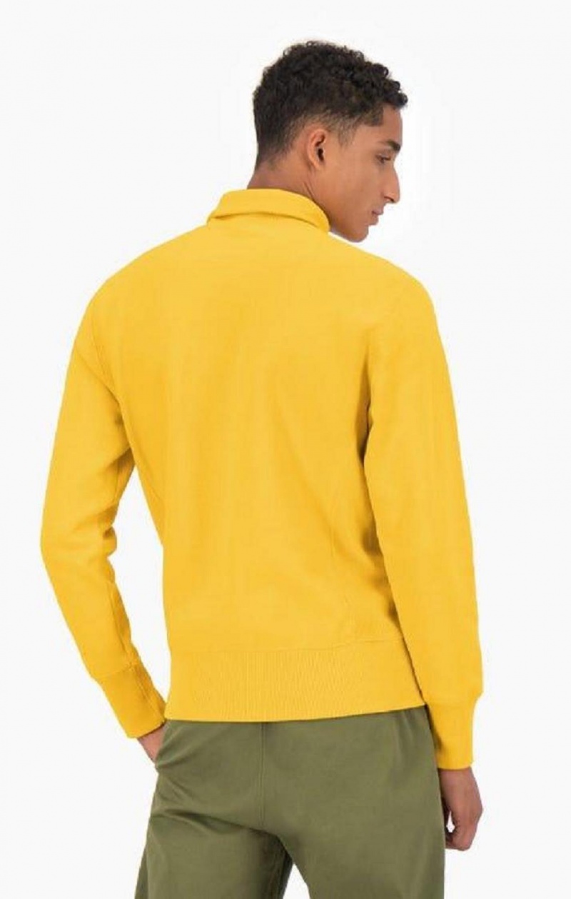 Champion High Neck Reverse Weave Sweatshirt Gensere Herre Gull | 2143-LSJPK