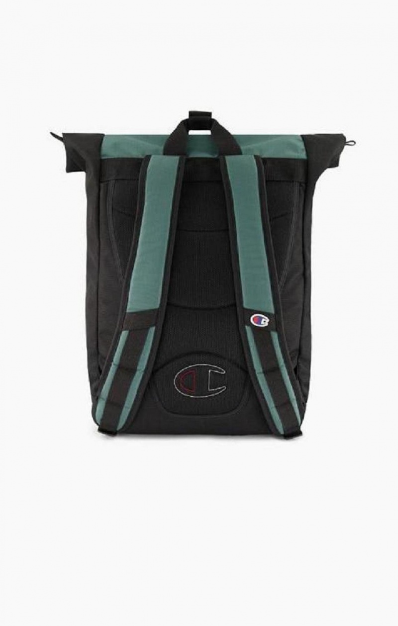 Champion Jacquard Logo Ripstop Coated Backpack Vesker Herre Grønn | 1847-EBDJA