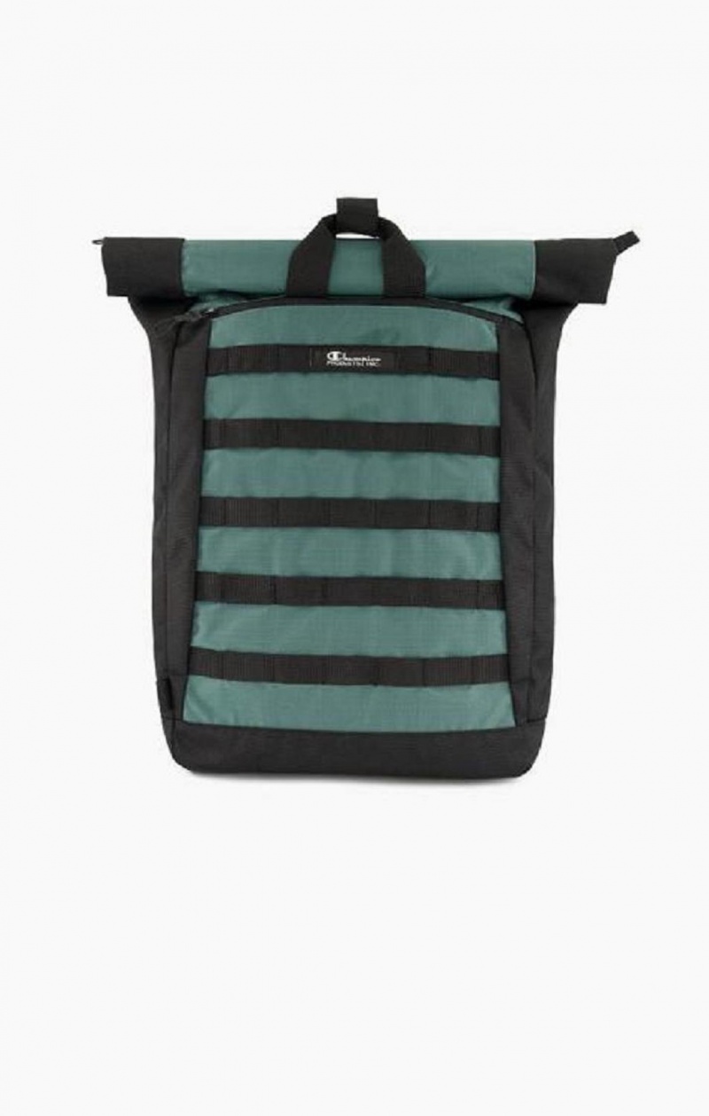 Champion Jacquard Logo Ripstop Coated Backpack Vesker Herre Grønn | 1847-EBDJA