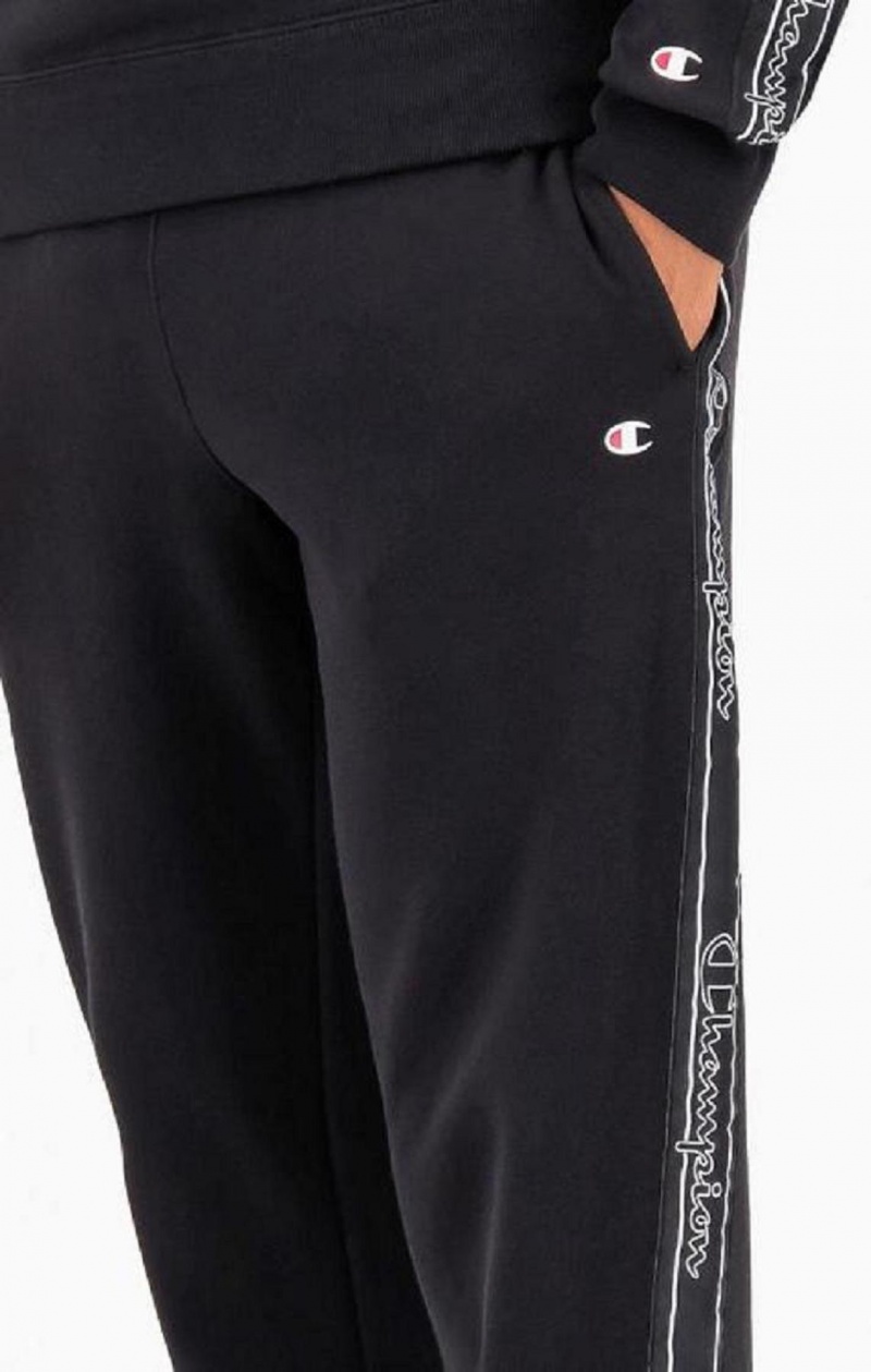 Champion Jacquard Logo Tape Joggers Joggebukse Herre Mørke Grå | 0658-WRLPT