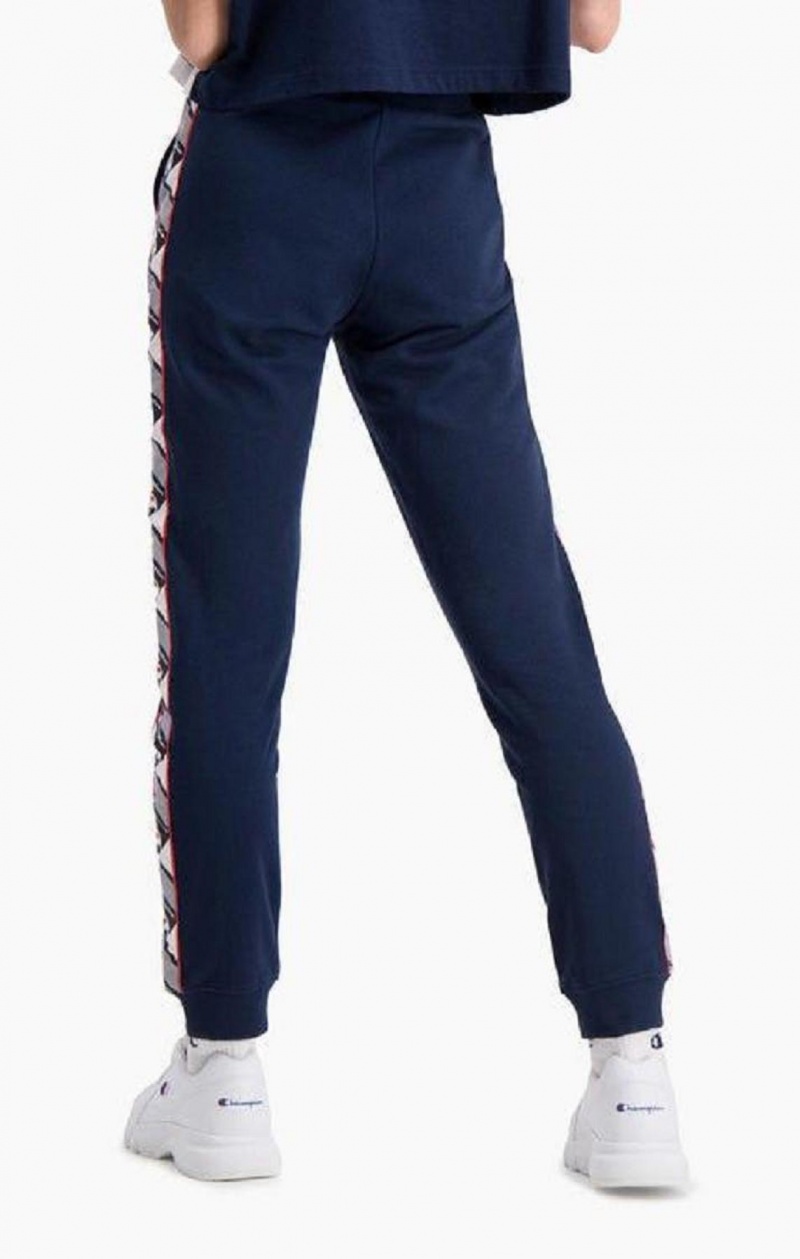 Champion Jacquard Logo Tape Joggers Joggebukse Dame Mørke Turkis | 1409-XJSHD