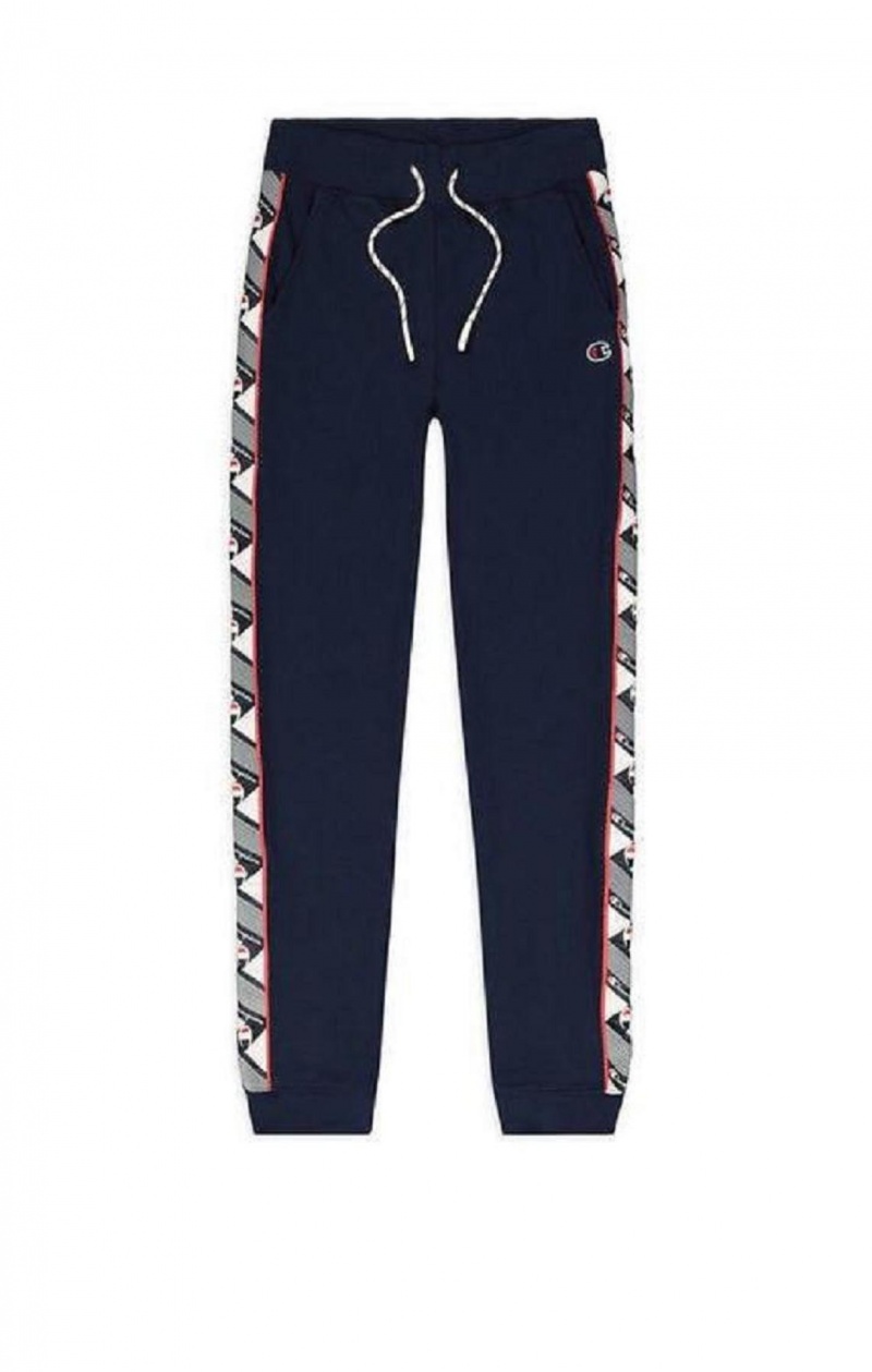 Champion Jacquard Logo Tape Joggers Joggebukse Dame Mørke Turkis | 1409-XJSHD