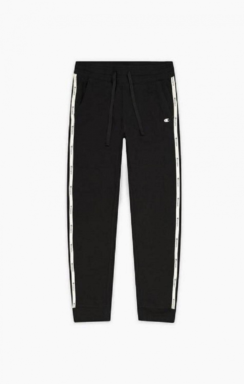 Champion Jacquard Logo Tape Joggers Joggebukse Dame Mørke Blå | 1394-GQPIU