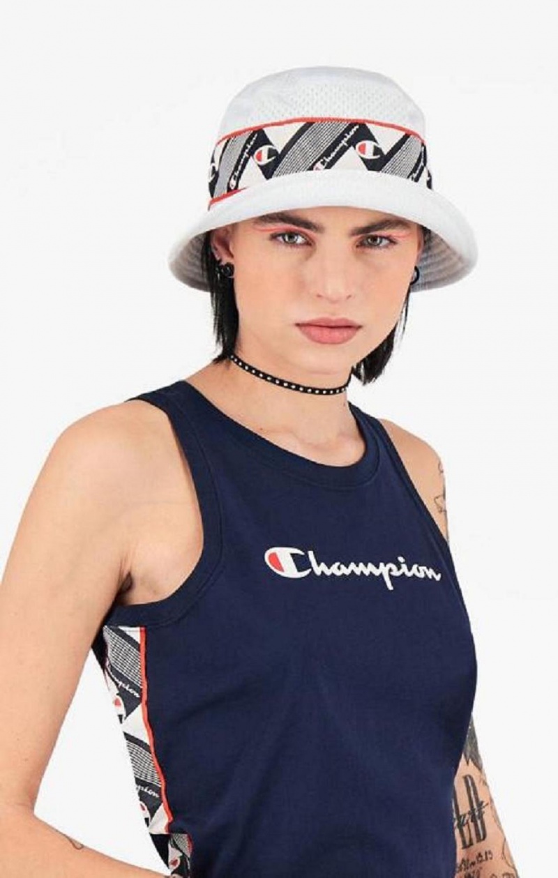 Champion Jacquard Logo Tape Tank Top T-skjorte Dame Mørke Turkis | 7213-XFWLM