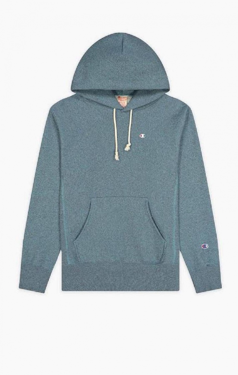 Champion Jaspé C Logo Reverse Weave Hoodie Hettegenser Herre Turkis | 9324-AOIDK