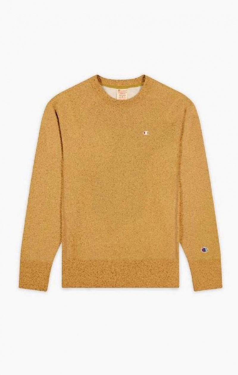 Champion Jaspé Reverse Weave Sweatshirt Gensere Herre Lyse Brune | 5189-BEPOF