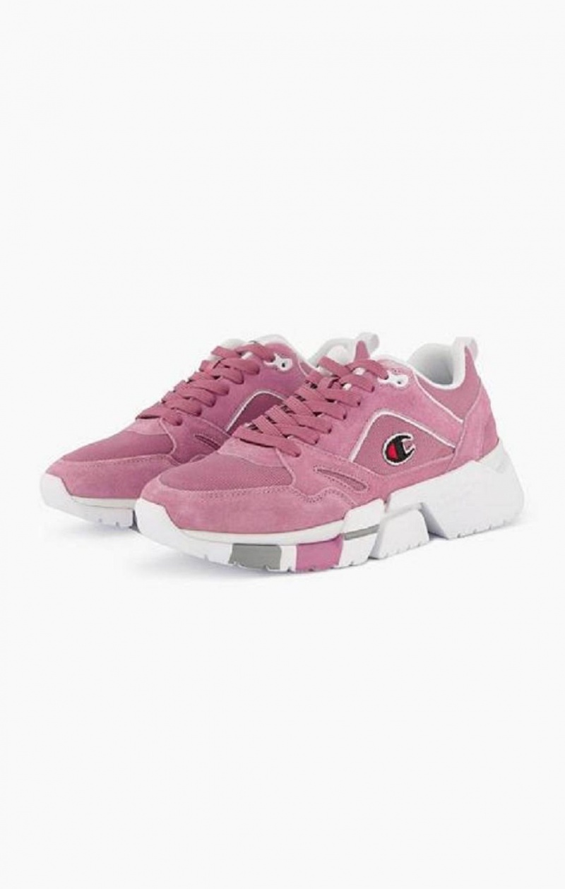 Champion Lander Semsket Skinn and Mesh Trainers Joggesko Dame Lilla | 7238-AIOCE