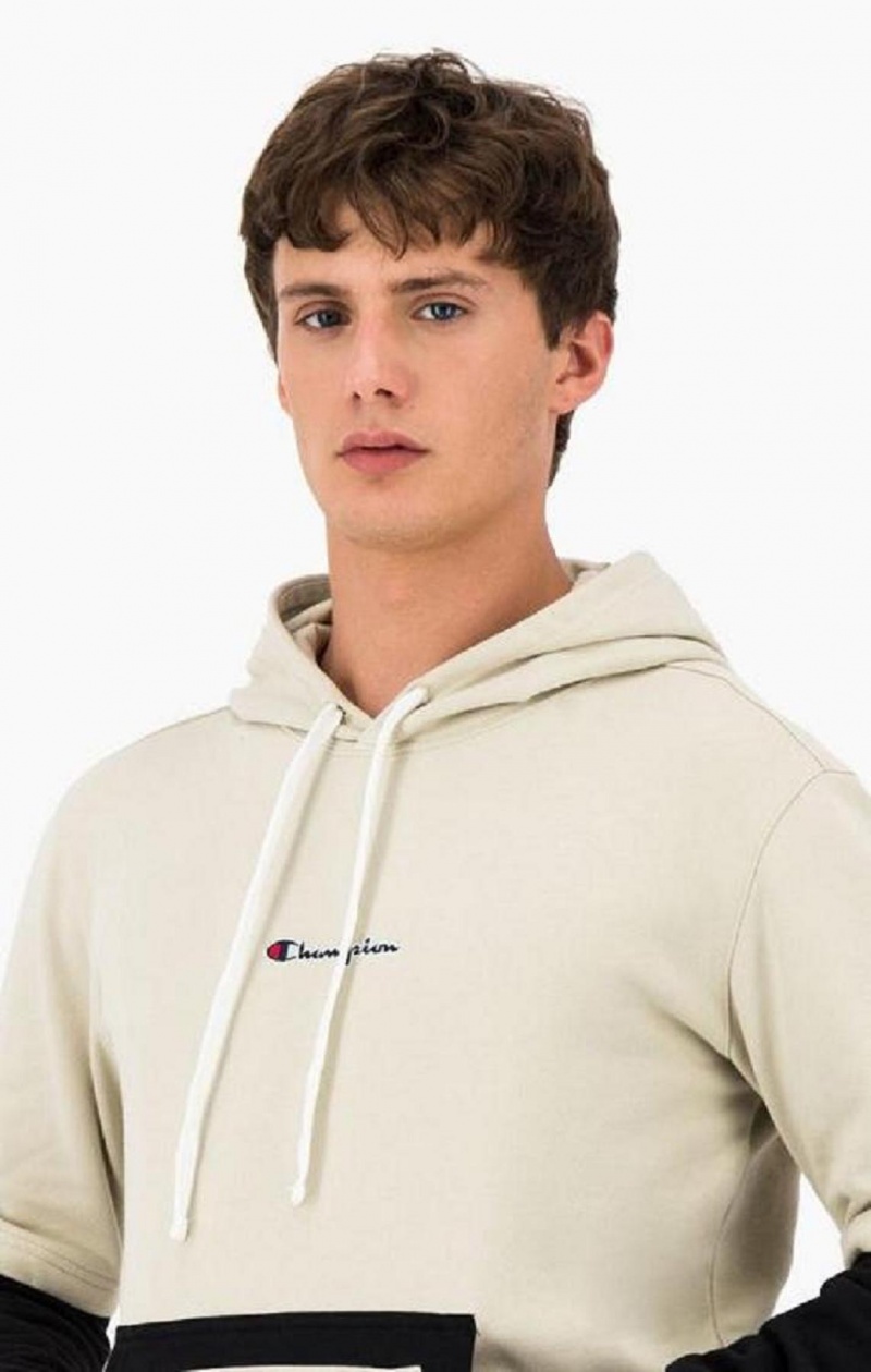 Champion Layered Small Script Logo Fleece Hoodie Hettegenser Herre Brune | 5237-RGHSV