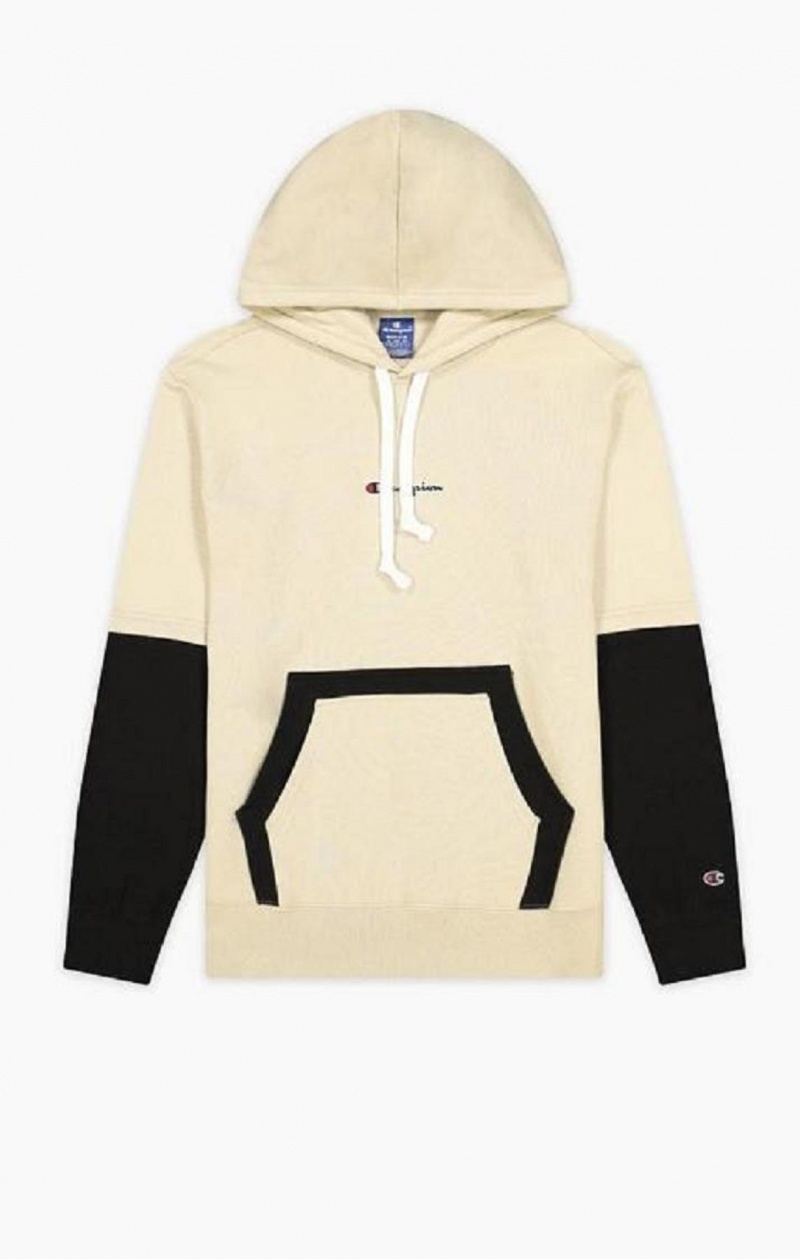 Champion Layered Small Script Logo Fleece Hoodie Hettegenser Herre Brune | 5237-RGHSV