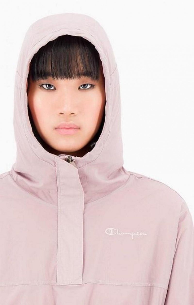 Champion Lette Half Zip-Up Hette Jacket Jakker Dame Rosa | 6395-FUGRL