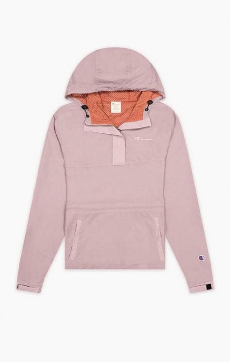 Champion Lette Half Zip-Up Hette Jacket Jakker Dame Rosa | 6395-FUGRL