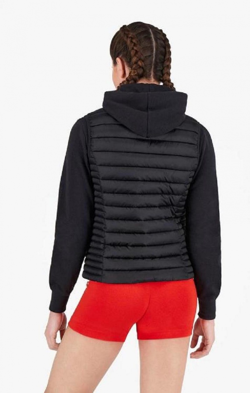 Champion Lette Polstret Gilet Jakker Dame Svarte | 9812-FUJHR