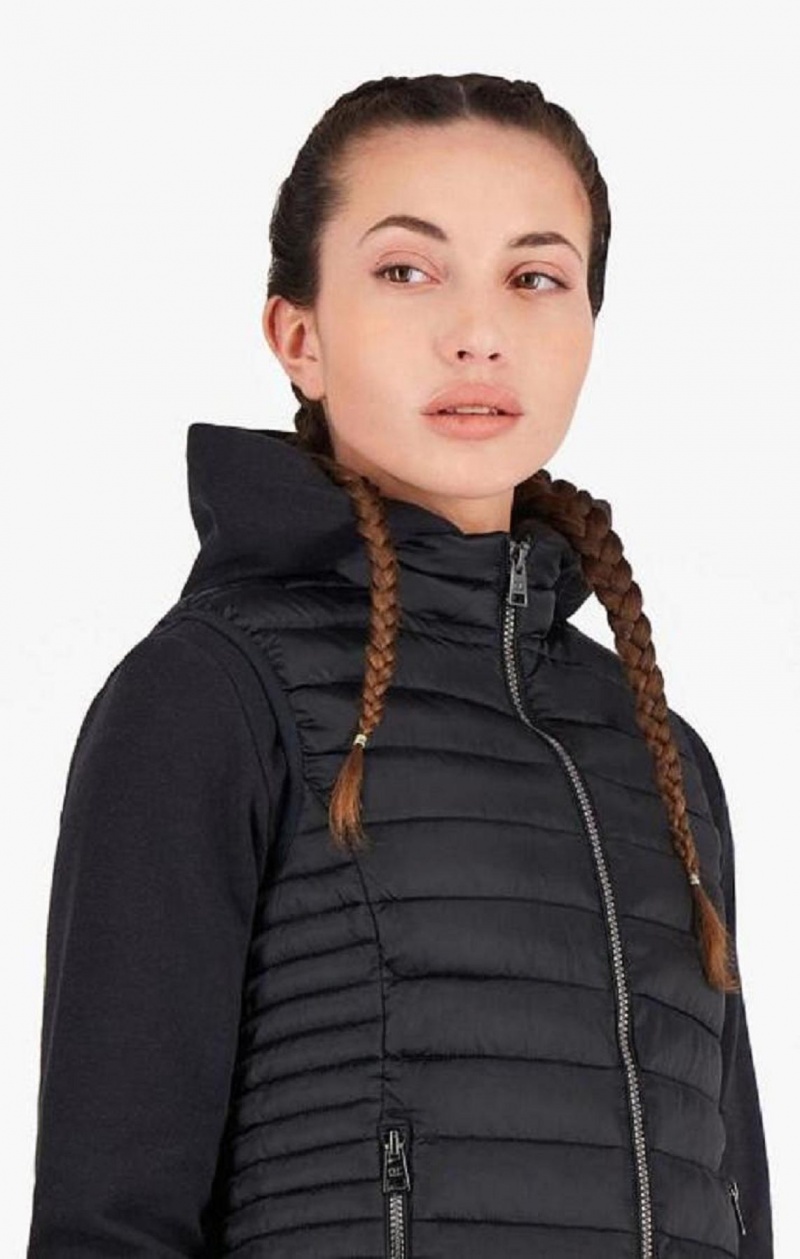 Champion Lette Polstret Gilet Jakker Dame Svarte | 9812-FUJHR