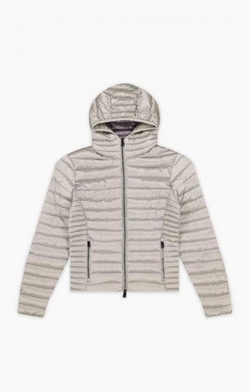 Champion Lette Polstret Hette Jacket Jakker Dame Hvite | 4619-KFVNH