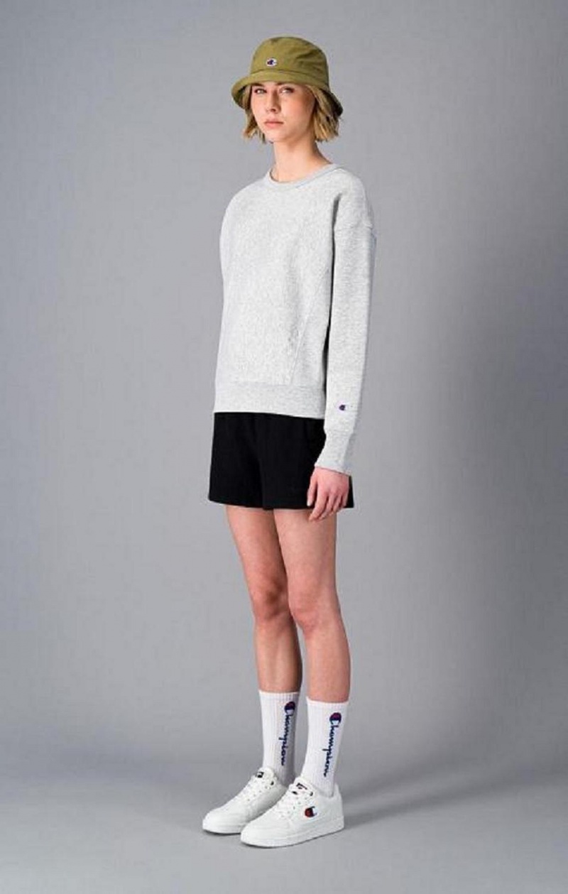 Champion Lette Reverse Weave Sweatshirt Gensere Dame Lyse Grå | 5279-KMWBV