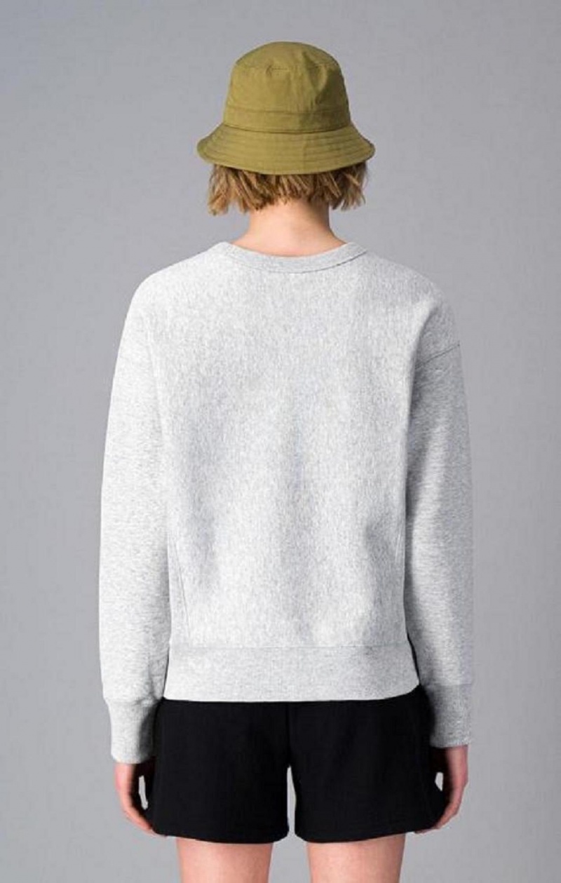 Champion Lette Reverse Weave Sweatshirt Gensere Dame Lyse Grå | 5279-KMWBV