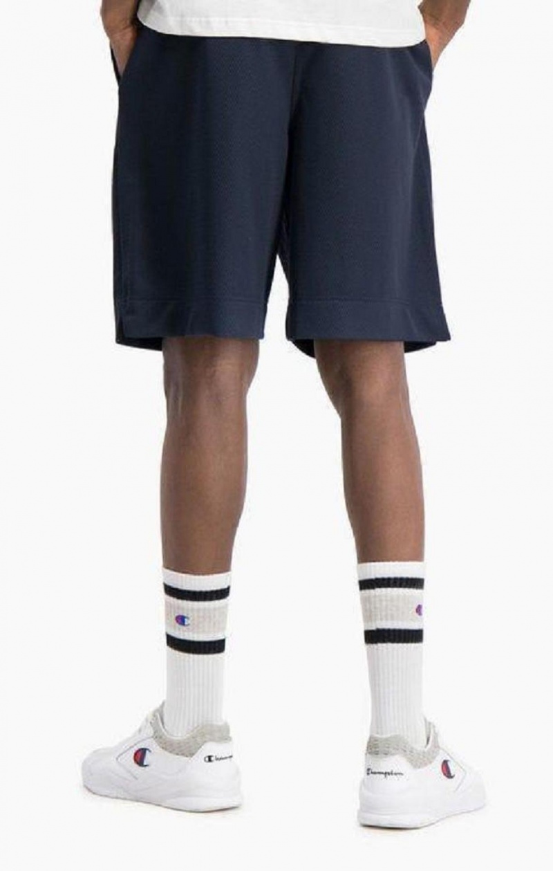 Champion Mesh Basketball Logo Shorts Shorts Herre Hvite | 8264-JXISY