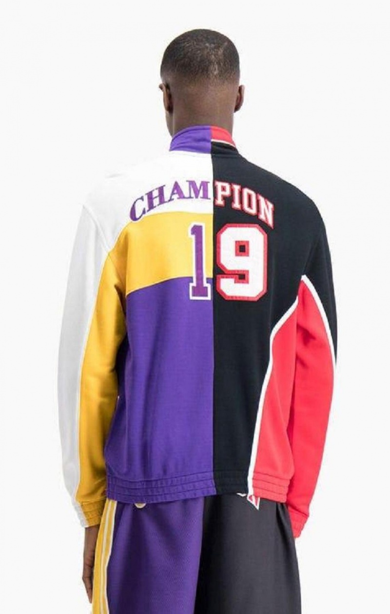 Champion NBMIX Patchwork 'Champion 19' Basketball Jacket Jakker Herre Svarte | 8597-TPWIL