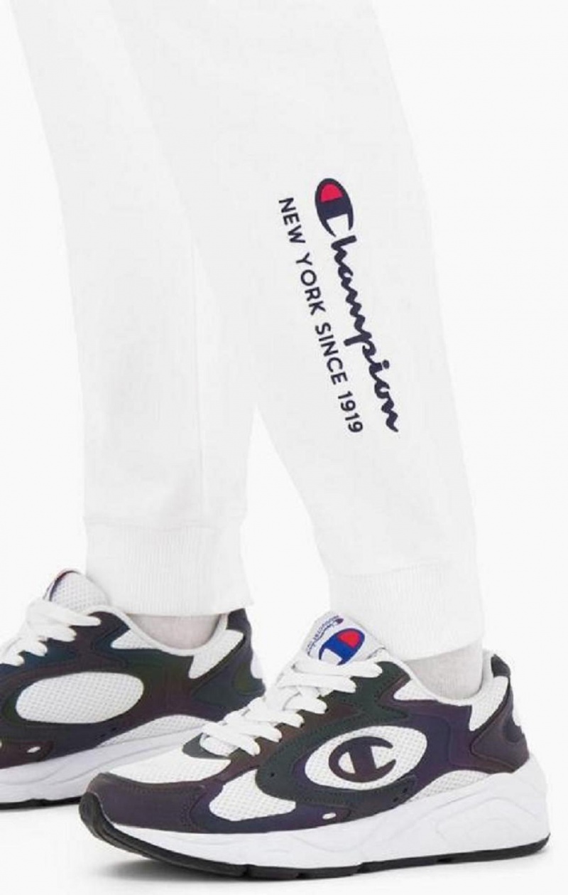 Champion New York Joggers Joggebukse Dame Hvite | 1026-ZKIWG